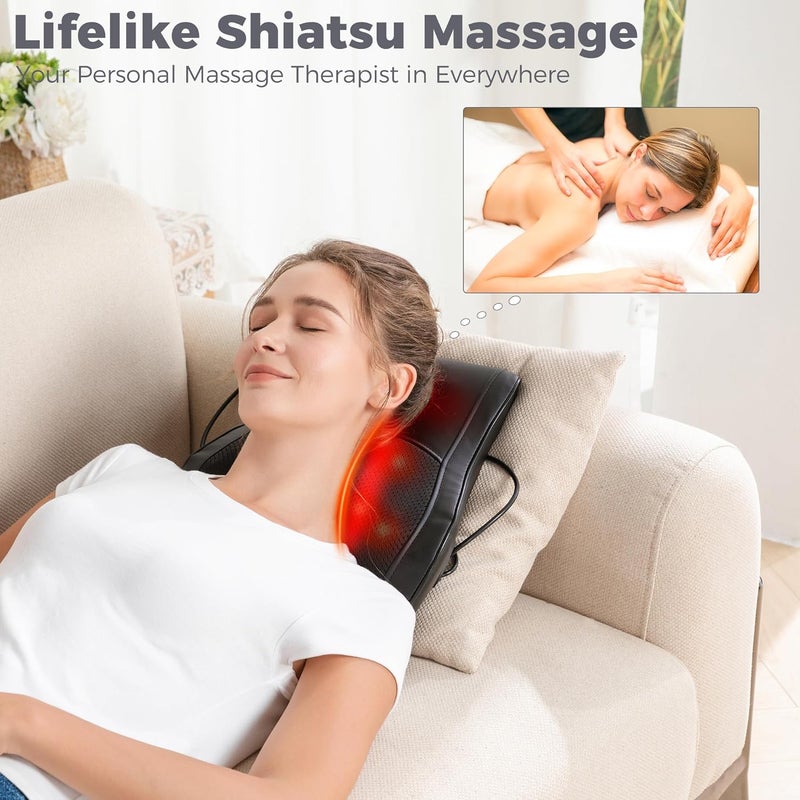 Brelley Neck and Back Massager for Pain Relief Deep Tissue with Heat, Shiatsu Shoulder Massager with Bi-Directional Rotating Head for Neck, Back, Shoulders, and Legs - Image 4